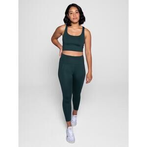 Girlfriend Collective Sports Bra High Waisted Compression Leggings Moss Set XS